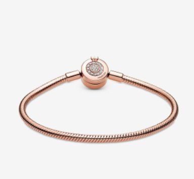 Pandora Moments Sparkling Heart Clasp Snake Chain Bracelet - Anfesas  Jewelers