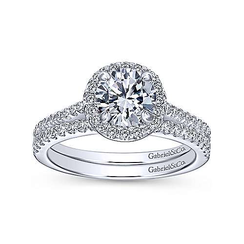 14K White Gold Round Halo Engagement Ring 83493-10-14KW, Christopher's  Fine Jewelry