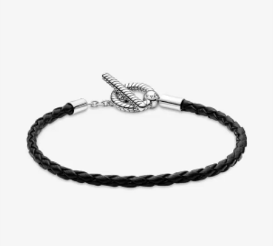 Pandora Moments Red Woven Leather Bracelet - Anfesas Jewelers
